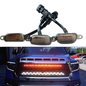 Autó grille LED világítás – ABS, 12V, 5W, 500lm