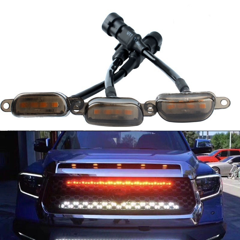 Autó grille LED világítás – ABS, 12V, 5W, 500lm