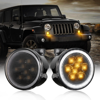 Bandă de iluminare a grilei Wrangler JK cu lumină de zi – ABS, 3W, 10-12V, Model LL-ZWD-1