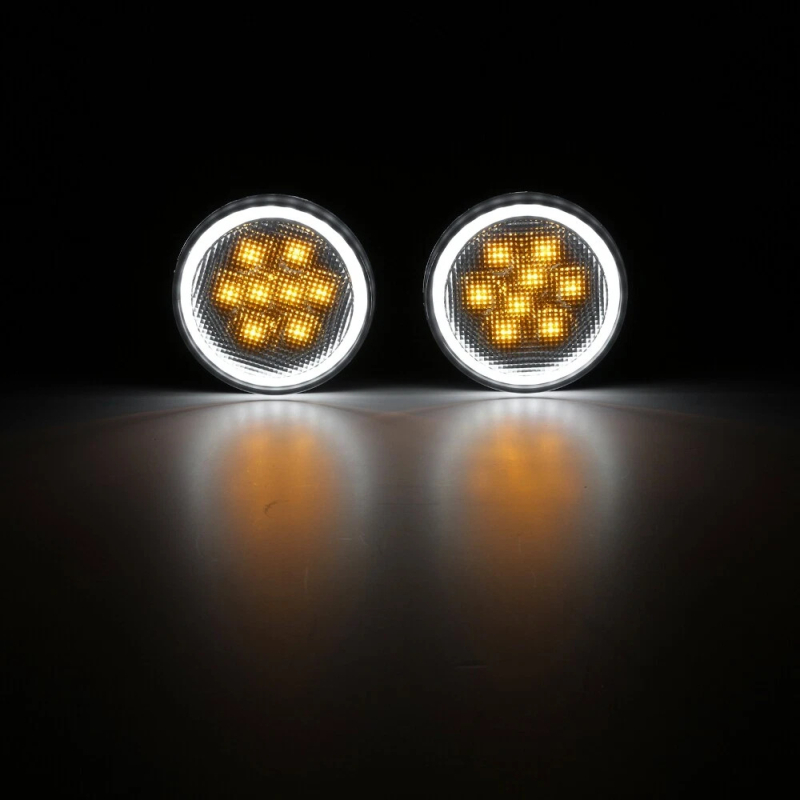 Bandă de iluminare a grilei Wrangler JK cu lumină de zi – ABS, 3W, 10-12V, Model LL-ZWD-1