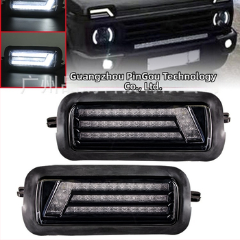 LED denné svetlá a smerovky pre LADA Niva 1995–2015, druhá generácia, typ F, 12V, IP67, ABS/PP/PC