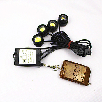 Autó LED Eagle Eye nappali fények, vezeték nélküli távvezérlés, Burst Flash 1–4, tolató fény, 12V, 12W, alumíniumötvözet, T10 LED