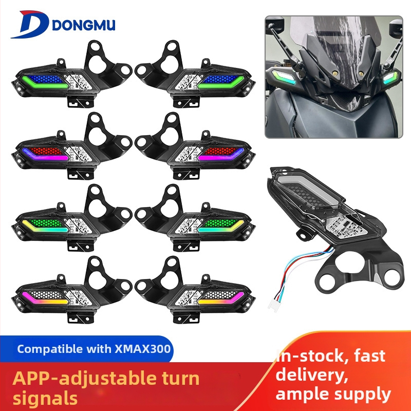 Svetlá Yamaha XMAX300, ovládate cez app regulovateľný signál a denné DRL, materiál ABS LED, model HPMP-D031