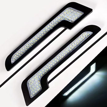 7 alakú LED nappali menetfény autóhoz, ragasztóval rögzítve a csomagtartóra/ajtóra, 12V, 1W, 0.25A