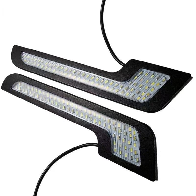 7 alakú LED nappali menetfény autóhoz, ragasztóval rögzítve a csomagtartóra/ajtóra, 12V, 1W, 0.25A