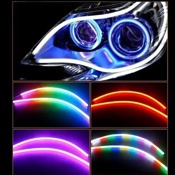 Automobilske LED lampe, ultra-tanke, RGB dnevne svjetiljke s upravljanjem putem aplikacije, 12V