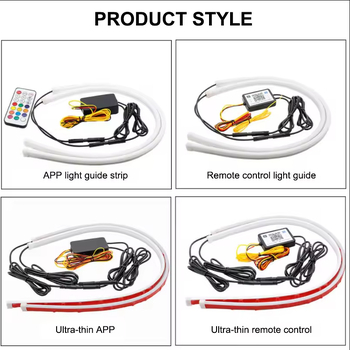 Automobilske LED lampe, ultra-tanke, RGB dnevne svjetiljke s upravljanjem putem aplikacije, 12V