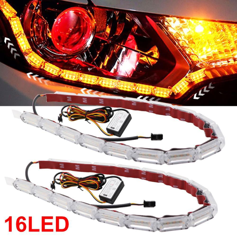 Lampă semnalizare LED bi-color cu ghid de lumină și funcție de lumină de zi, 12V, 3W, SMD3014