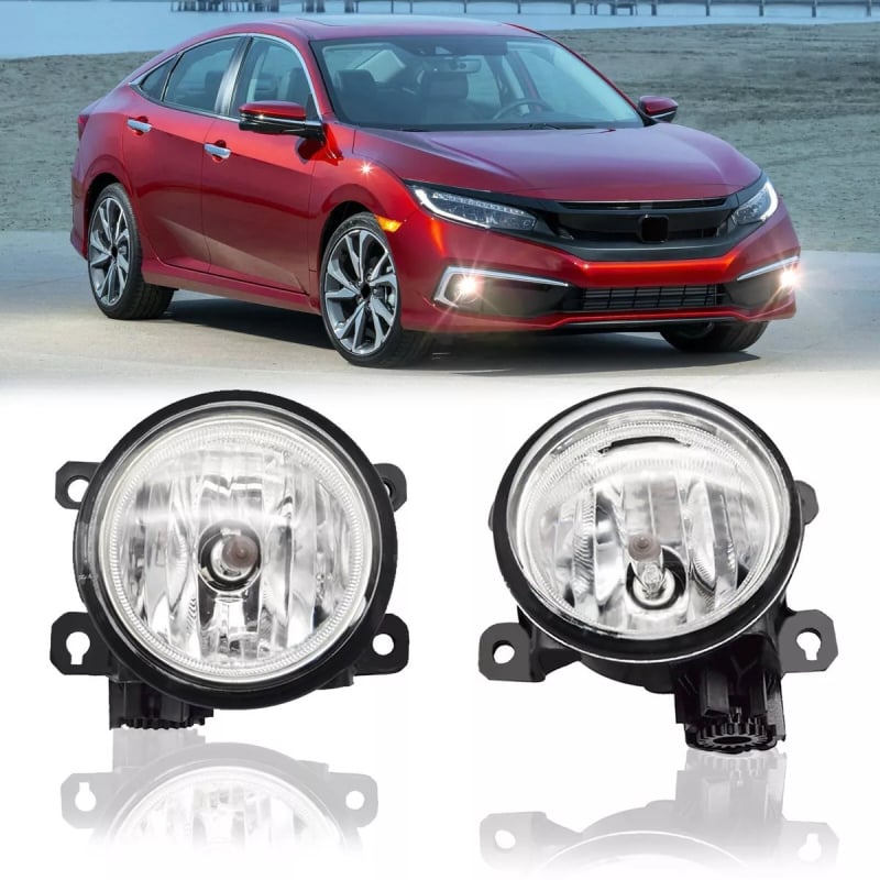 Honda Civic 2019-2020 LED nappali menetfény elülső ködlámpa burkolat — PC+PP, 12V, 55W, 5000 óra élettartam
