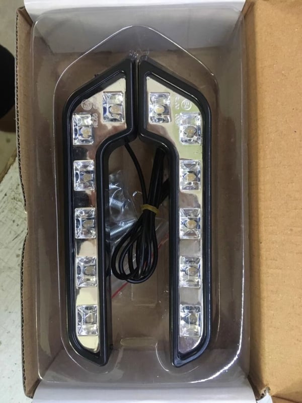 L-образен дневен светлинен фар, 12 LED, 5W, 12V, водоустойчив