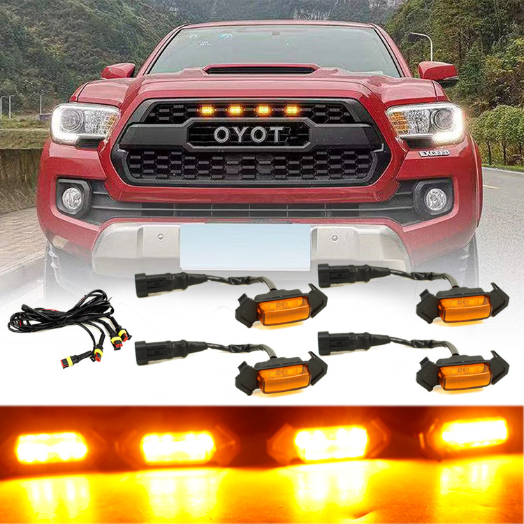 Tacoma Mid-Grid LED Daylight Running Light pentru grila mijlocie (12V, LED de 1W, carcasa ABS, compatibil cu Tacoma 16–19)