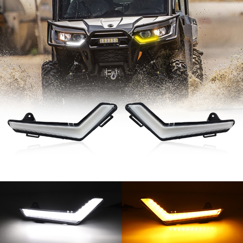 ATV DRL svjetla i signal za skretanje Can-Am Defender Max 2020-2022 – 12V LED, 20W, PMMA/ABS, Model ATV-25
