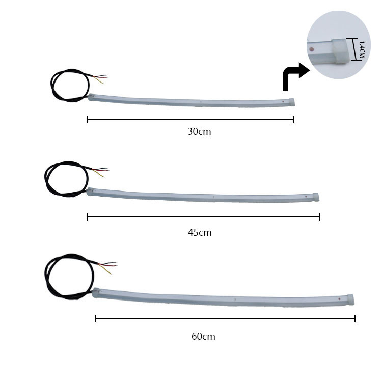 Lumini de zi ultra-subțiri pentru mașină LED bandă din silicon 12V 0.5A 1200 lm