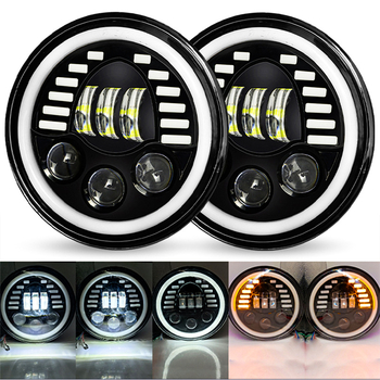 7-inčni okrugli Wrangler LED far sa smajlom, aluminijsko kućište, 9-36V, IP67, 6000 lm