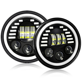 7-inčni okrugli Wrangler LED far sa smajlom, aluminijsko kućište, 9-36V, IP67, 6000 lm