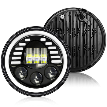 7-inčni okrugli Wrangler LED far sa smajlom, aluminijsko kućište, 9-36V, IP67, 6000 lm