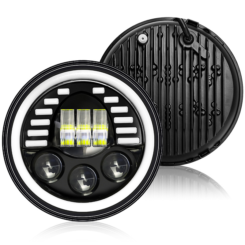 7-inčni okrugli Wrangler LED far sa smajlom, aluminijsko kućište, 9-36V, IP67, 6000 lm