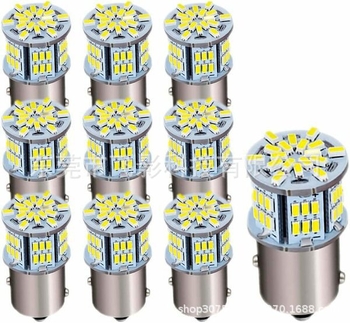 Aluminijska LED dnevna svjetla za auto S25/T20-54SMD-3014, pokazivanje smjera i svjetlo za kočnicu, 12-24V, IP67