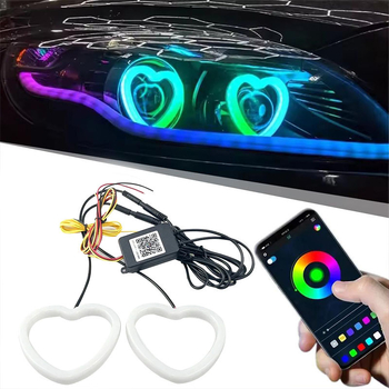 Automobilski LED Angel Eye otvor srca, ABS, 12V, 0,02W, 0,01A