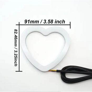 Automobilski LED Angel Eye otvor srca, ABS, 12V, 0,02W, 0,01A