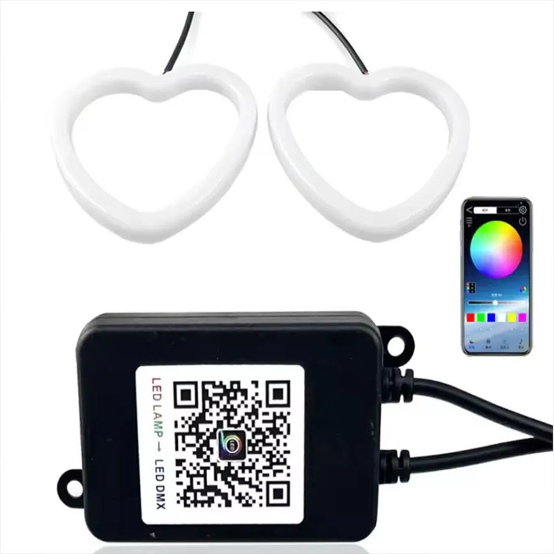 Automobilski LED Angel Eye otvor srca, ABS, 12V, 0,02W, 0,01A