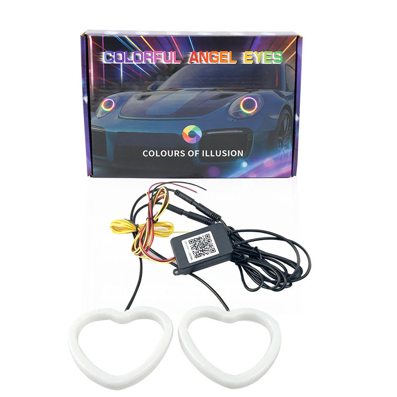 Automobilski LED Angel Eye otvor srca, ABS, 12V, 0,02W, 0,01A