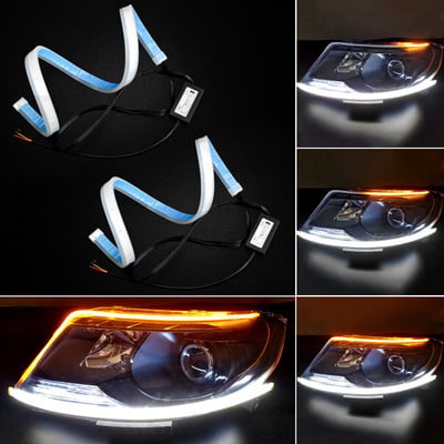 Dnevno svjetlo za automobil – ultratanki vodljivi trak osvjetljenja, 7.5W, 12V, 600K, 100000h, silikon