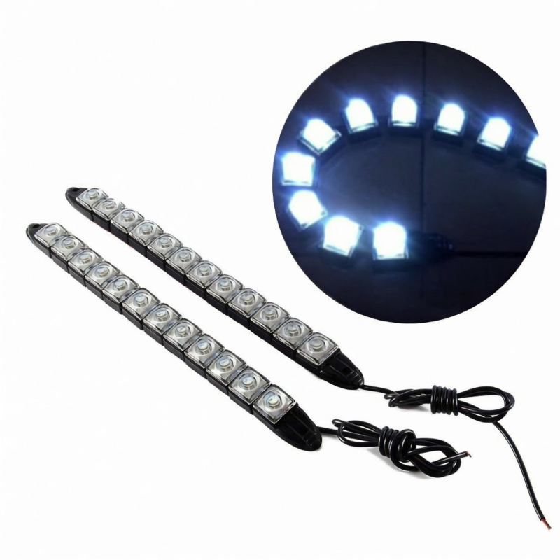Savitljive LED dnevne svjetiljke za automobil u obliku zmije, 12V, 6-18 LED, ugradnja na prednji branik i prednji poklopac