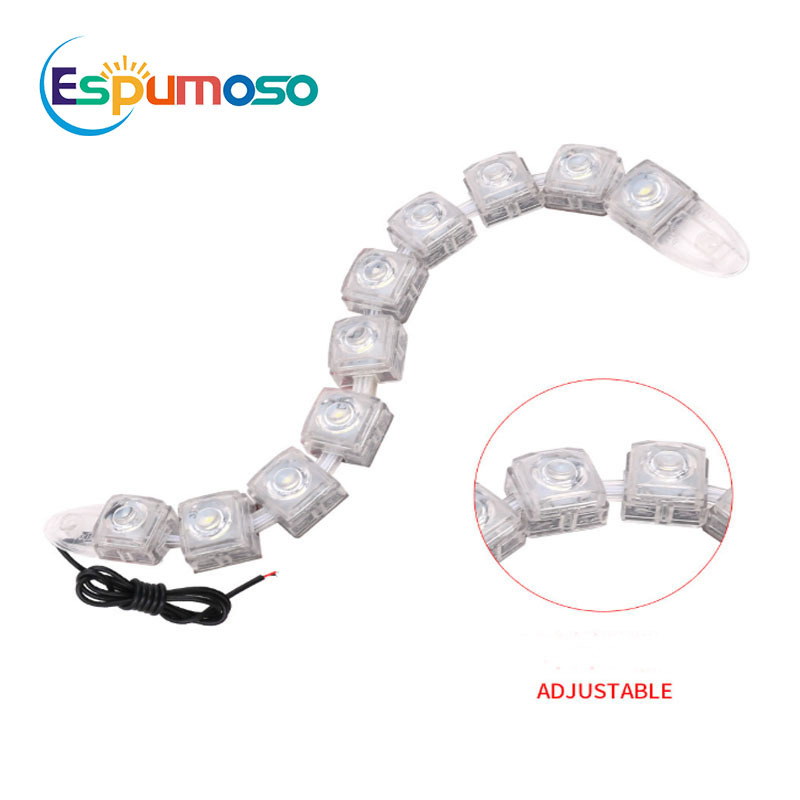 Savitljive LED dnevne svjetiljke za automobil u obliku zmije, 12V, 6-18 LED, ugradnja na prednji branik i prednji poklopac