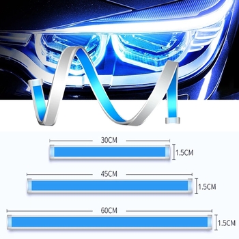 Automobilska LED dnevna svjetla, vanjski izuzetno tanak svjetlosni vodič, 12V, 10W, 2835 LED, 6000–7000K, vijek trajanja 10000 h