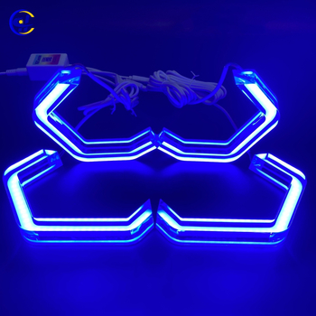 LED denná svetlá pre auto s RGB kryštálovým anjelským okom, kompatibilné s M3, M4, E90, E92, F30 — 10W, 12V, materiál akryl/LED, životnosť 50000h