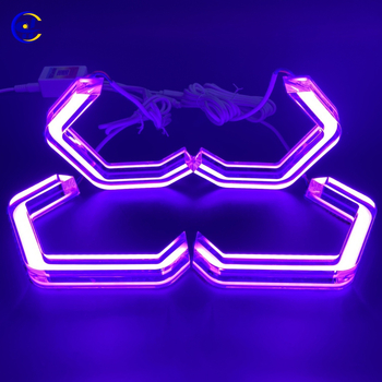 LED denná svetlá pre auto s RGB kryštálovým anjelským okom, kompatibilné s M3, M4, E90, E92, F30 — 10W, 12V, materiál akryl/LED, životnosť 50000h