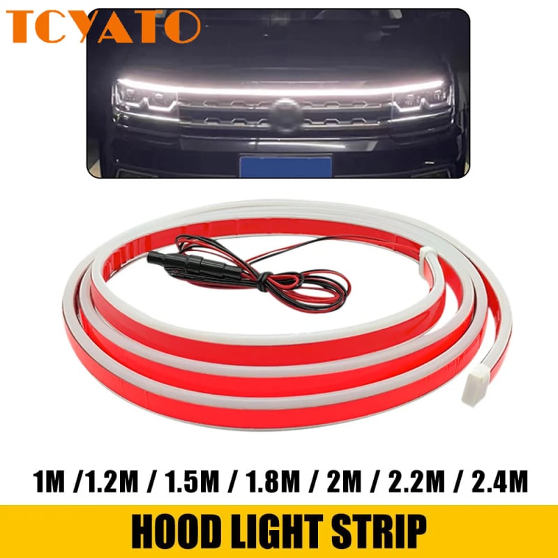 Tcyato LED svjetlo za poklopac motora – universalno, silikon kućište, 12V, model Tb-34478