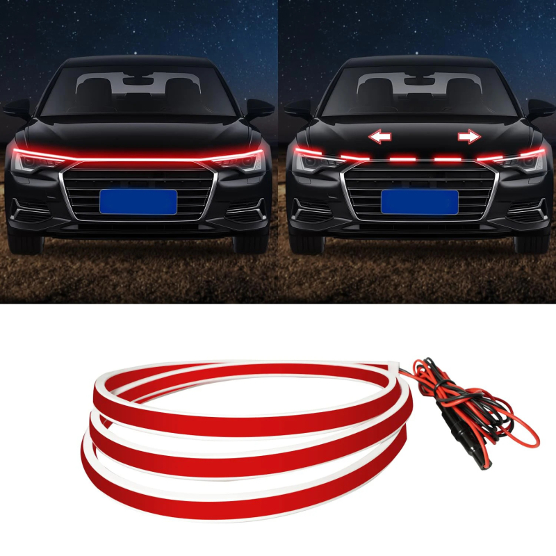 Tcyato LED svjetlo za poklopac motora – universalno, silikon kućište, 12V, model Tb-34478