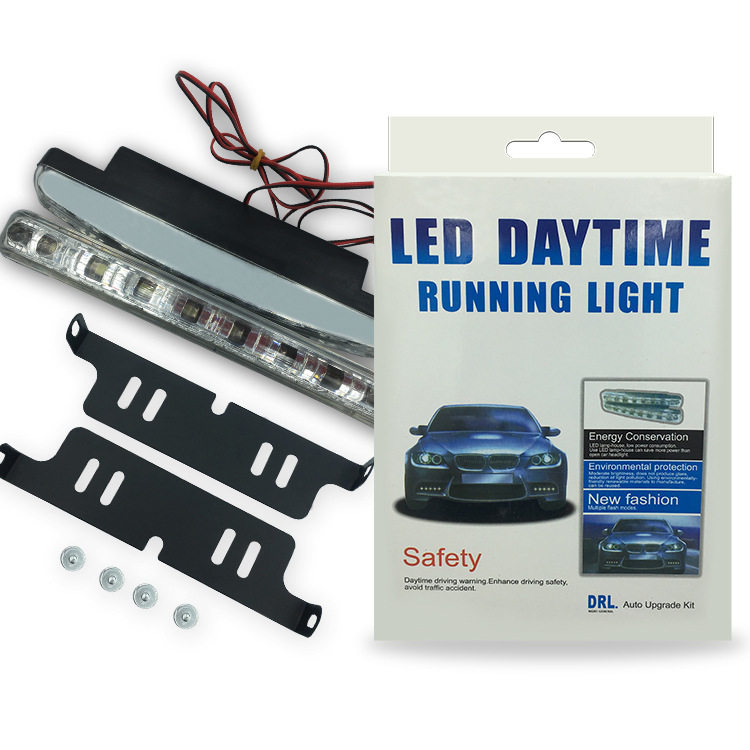 Automobilske LED dnevne svjetlosti, 8LED gril svjetla, univerzalne dekorativne svjetiljke, 12V, ABS kućište, 800 lm, 2W