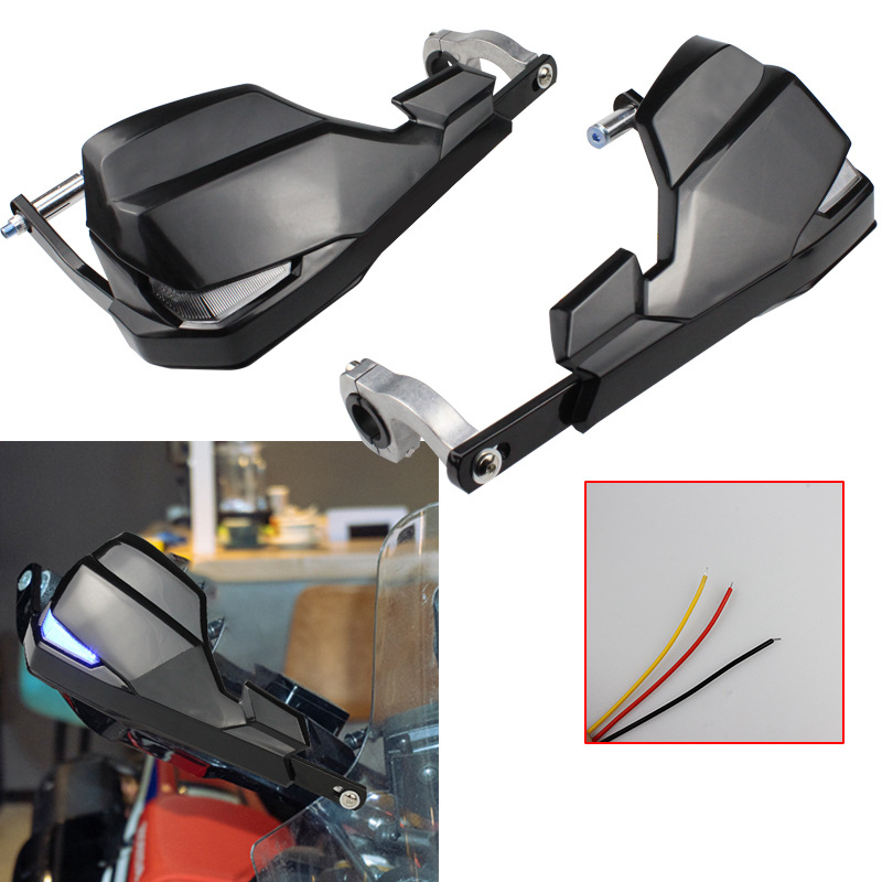 Motocikla roku aizsargs off-road ar LED gaismu — PP + alumīnija sakausējums, izturīgs pret kritieniem, Fightingracing