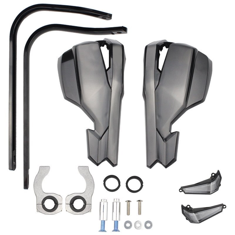 Motocikla roku aizsargs off-road ar LED gaismu — PP + alumīnija sakausējums, izturīgs pret kritieniem, Fightingracing