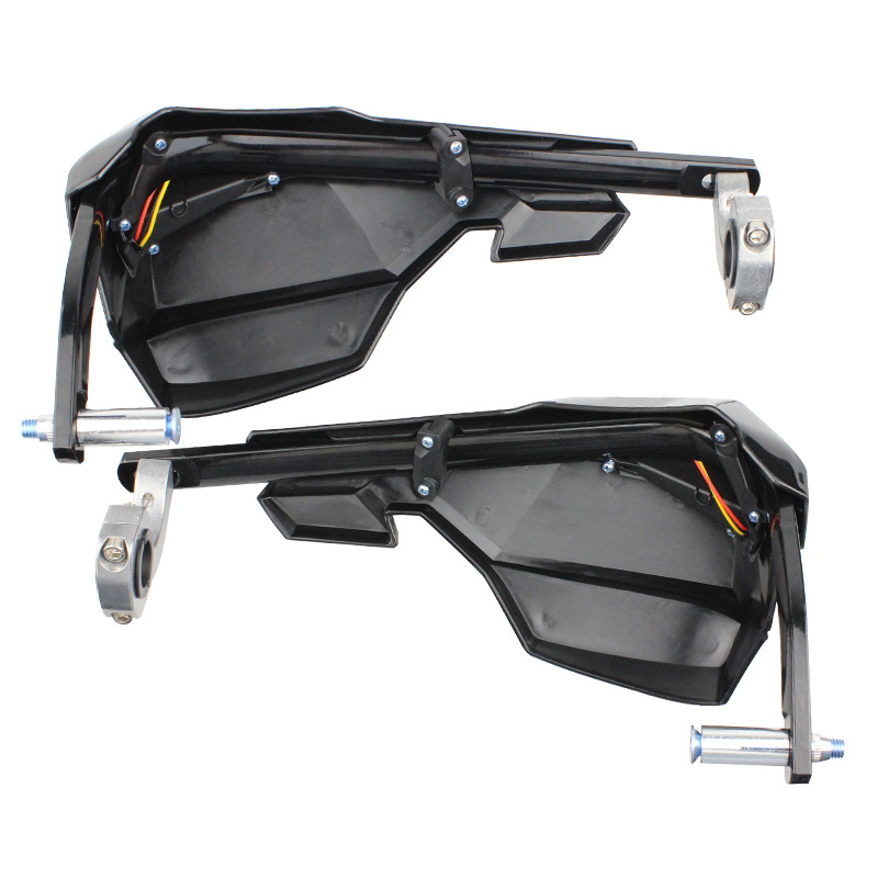 Motocikla roku aizsargs off-road ar LED gaismu — PP + alumīnija sakausējums, izturīgs pret kritieniem, Fightingracing