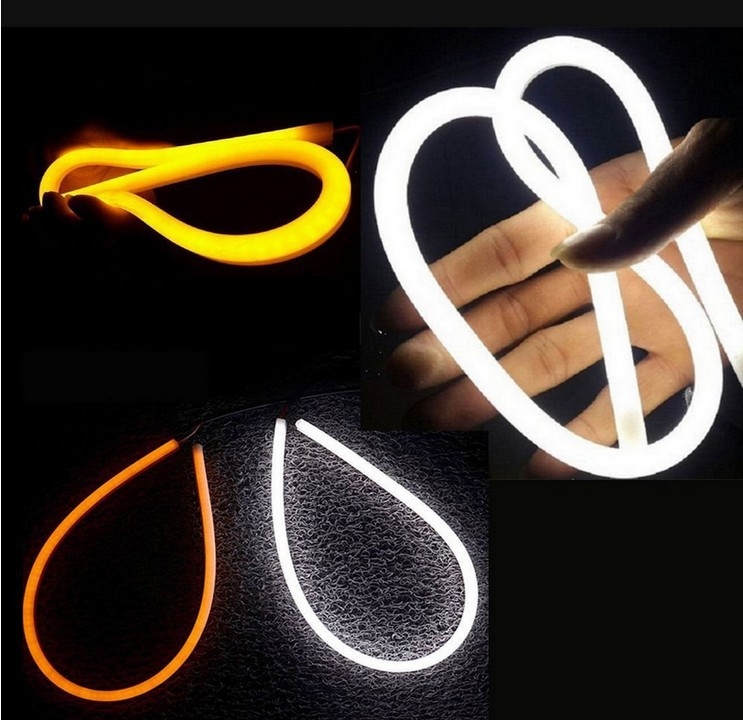 Bandă LED de ghidaj pentru luminile de zi ale mașinii, 5W, 12V, 6000K, durată de viață 50000h