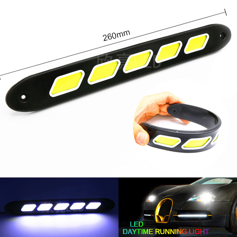 Dijamant tip savitljiva COB mekana ploča dnevna svjetla IP65 vodootporna, 12V, 300 lm, COB LED za automobile i motocikle