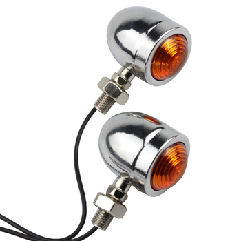 Motorkerékpár LED indexlámpa retro fém házban, 12V, 3W, 10000h