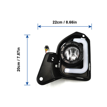 LED dnevna svjetla za Toyota HiAce 2014–2018, 5W 12V IP67 ABS, svjetla za dnevnu vožnju i maglenka