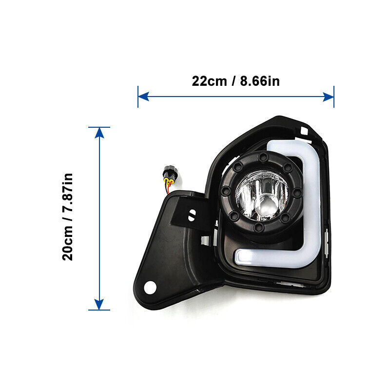 LED dnevna svjetla za Toyota HiAce 2014–2018, 5W 12V IP67 ABS, svjetla za dnevnu vožnju i maglenka