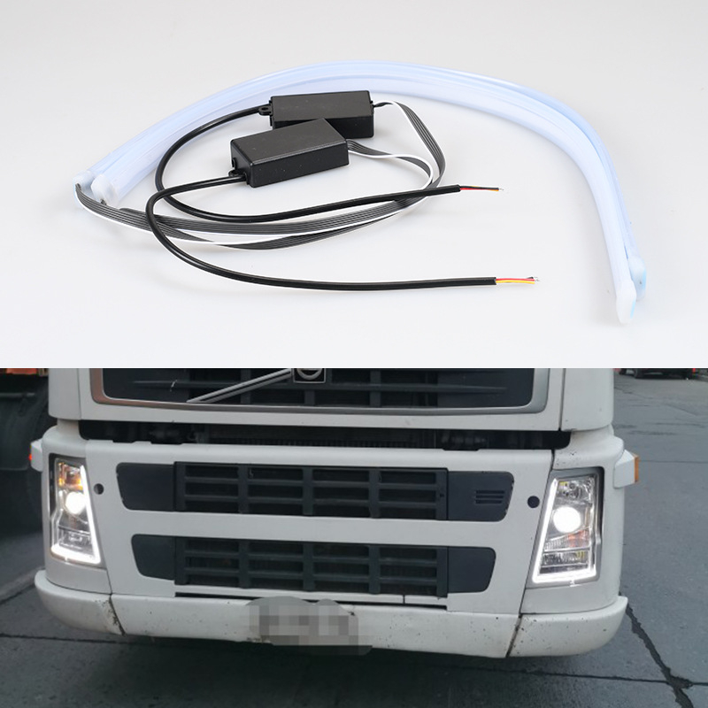 Bandă LED 24V pentru lumina de zi și semnalizare, cu ghid de lumină ultra-subțire, IP65, PVC