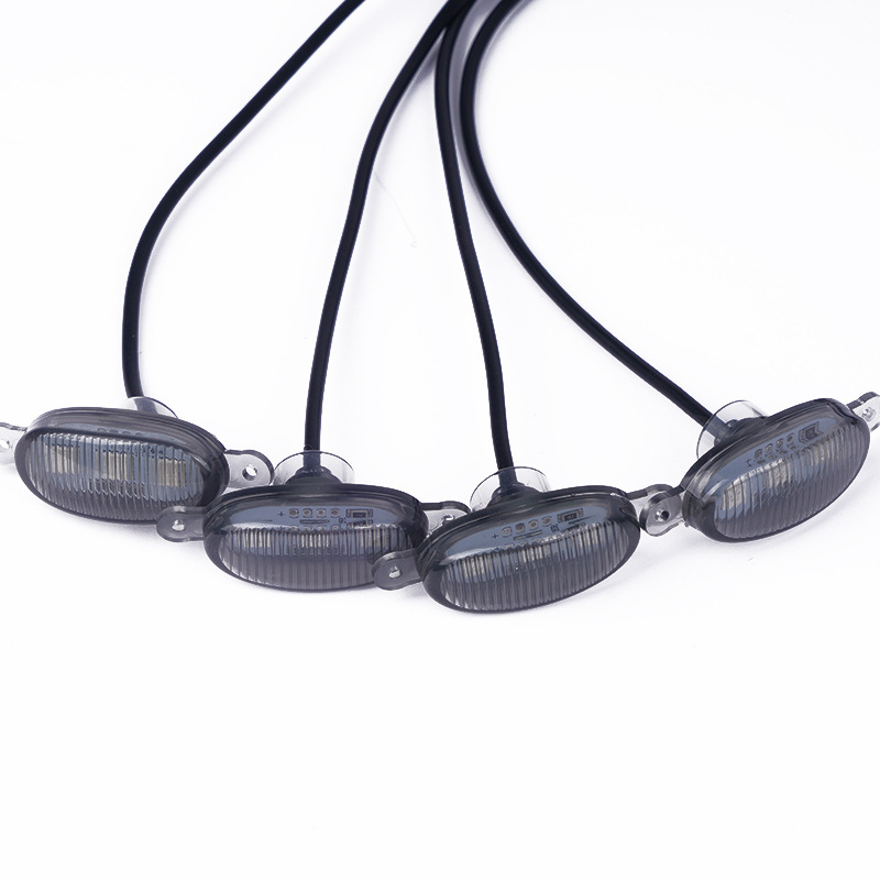 LED svjetlo rešetke automobila - RGB DRL i upozorenje, univerzalno za SUV i terenska vozila, ABS, 12V, 4W, 0.7A, 100000 h