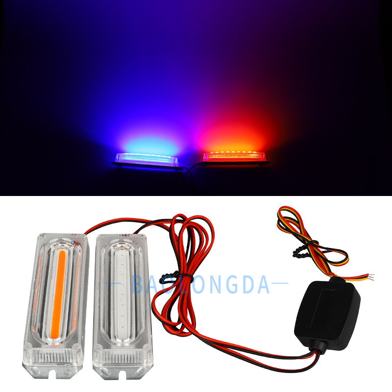 Automobilsko LED upozoravajuće svjetlo, aluminijsko kućište, 12W pri 12V, model One-to-Two, prilagodljiva obrada