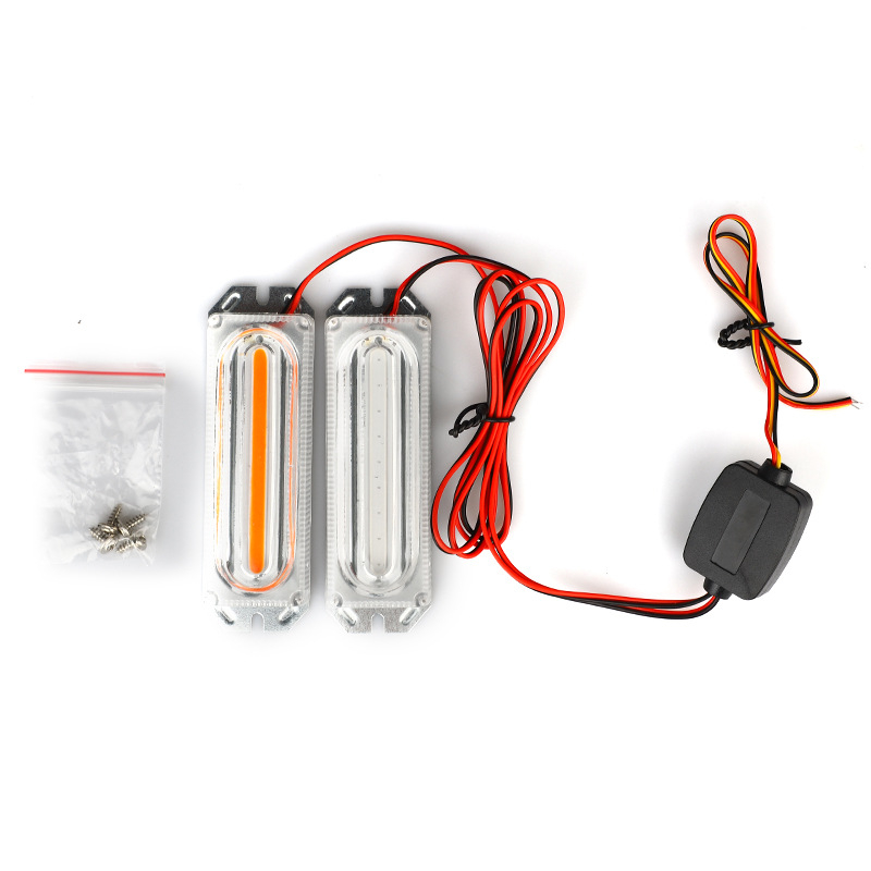 Automobilsko LED upozoravajuće svjetlo, aluminijsko kućište, 12W pri 12V, model One-to-Two, prilagodljiva obrada