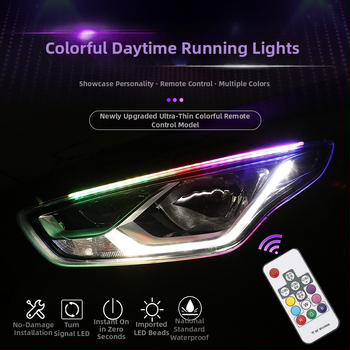 Ultra-tanka LED vodilna traka, duljine 30/45/60 cm, monokromatska ili dvobojna RGB, dekorativne dnevne svjetilice