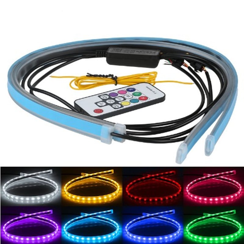 Ultra-tanka LED vodilna traka, duljine 30/45/60 cm, monokromatska ili dvobojna RGB, dekorativne dnevne svjetilice