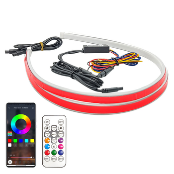 Lumini LED pentru farurile de zi ale mașinii, control prin APP, silicon, 12V, 10W/m, IP6, Compatibilitate universală